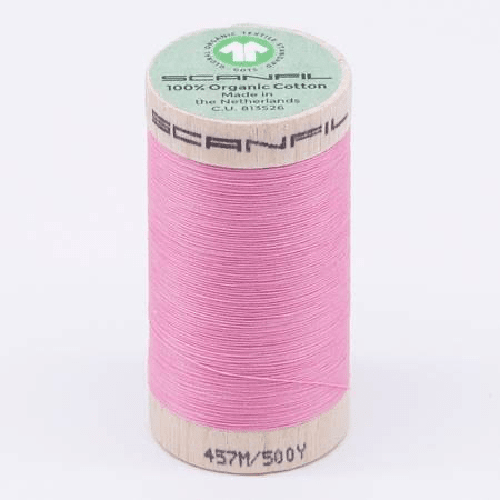 Scanfil Organic Cotton Thread 50wt Solid 500yd Candy Pink - West Valley Quilting - Scanfil