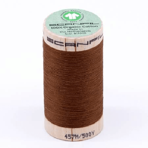 Scanfil Organic Cotton Thread 50wt Solid 500yd Cathay Spice - West Valley Quilting - Scanfil