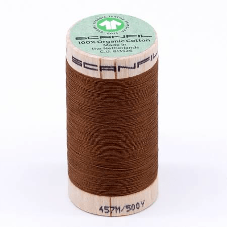 Scanfil Organic Cotton Thread 50wt Solid 500yd Cathay Spice - West Valley Quilting - Scanfil