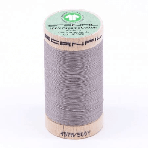 Scanfil Organic Cotton Thread 50wt Solid 500yd Chateau Gray - West Valley Quilting - Scanfil