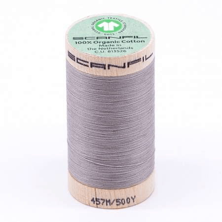 Scanfil Organic Cotton Thread 50wt Solid 500yd Chateau Gray - West Valley Quilting - Scanfil