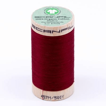Scanfil Organic Cotton Thread 50wt Solid 500yd Crimson - West Valley Quilting - Scanfil