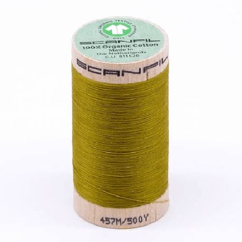 Scanfil Organic Cotton Thread 50wt Solid 500yd Green Envy - West Valley Quilting - Scanfil