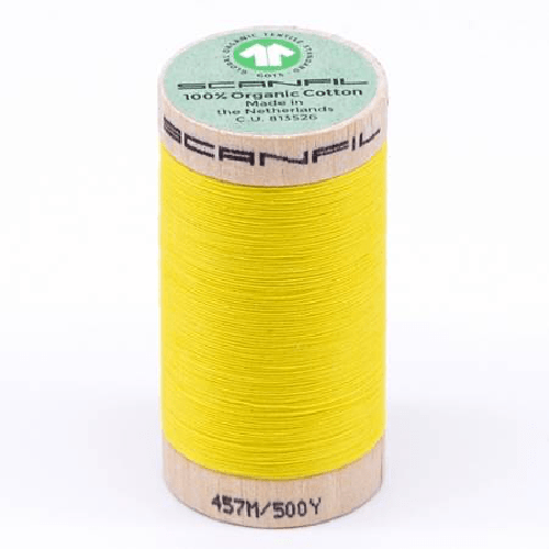 Scanfil Organic Cotton Thread 50wt Solid 500yd Illuminating - West Valley Quilting - Scanfil