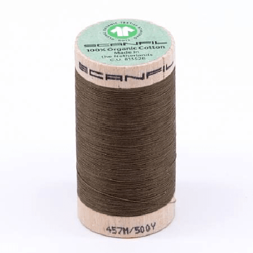Scanfil Organic Cotton Thread 50wt Solid 500yd Lead Gray - West Valley Quilting - Scanfil