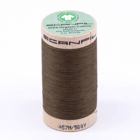 Scanfil Organic Cotton Thread 50wt Solid 500yd Lead Gray - West Valley Quilting - Scanfil