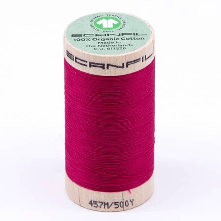 Scanfil Organic Cotton Thread 50wt Solid 500yd Love Potion - West Valley Quilting - Scanfil