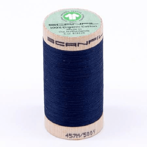 Scanfil Organic Cotton Thread 50wt Solid 500yd Poseidon - West Valley Quilting - Scanfil