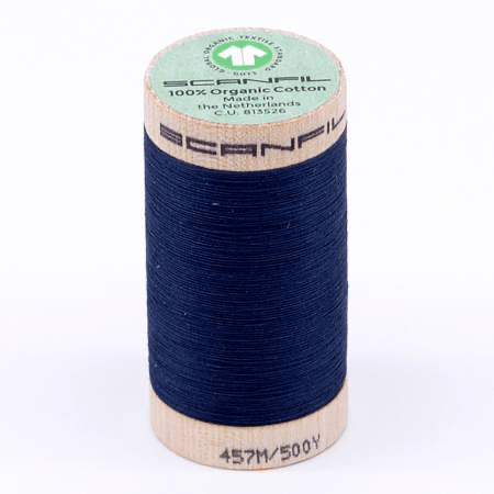 Scanfil Organic Cotton Thread 50wt Solid 500yd Poseidon - West Valley Quilting - Scanfil