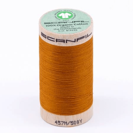 Scanfil Organic Cotton Thread 50wt Solid 500yd Sunflower - West Valley Quilting - Scanfil