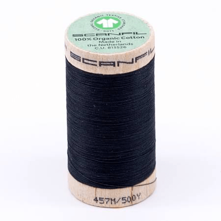 Scanfil Organic Cotton Thread 50wt Solid 500yd Vulcanic Ash - West Valley Quilting - Scanfil