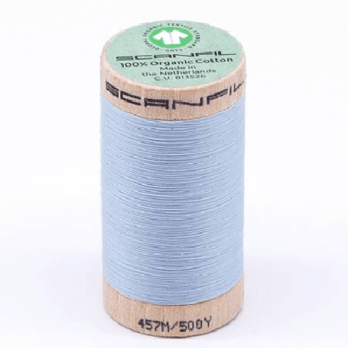 Scanfil Organic Cotton Thread 50wt Solid 500yd Winter Sky - West Valley Quilting - Scanfil