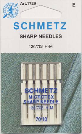 Schmetz Sharp / Microtex Machine Needle Size 10/70 (5 Pack) - West Valley Quilting - Schmetz