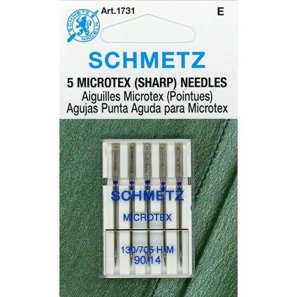Schmetz Sharp // Microtex Machine Needle Size 14/90 (5 Pack) - West Valley Quilting - Schmetz