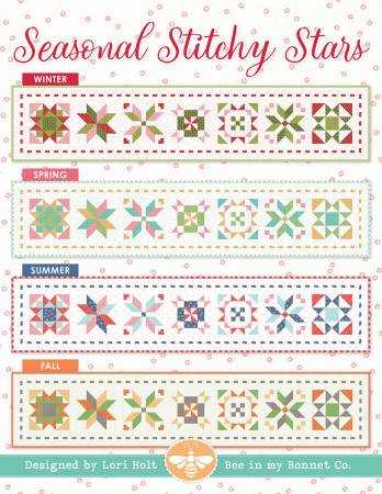 Seasonal Stitchy Stars Tablerunner Pattern - West Valley Quilting - It's Sew Emma