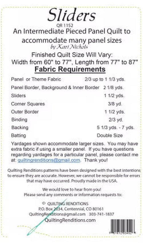 
                    
                      Sliders Quilt Pattern - West Valley Quilting - Pine Tree Country Quilts
                    
                  
