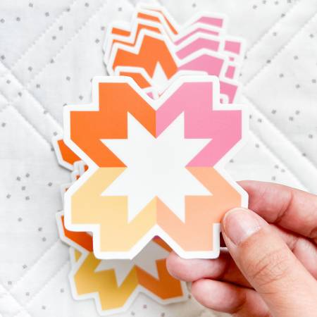 Starlight - Orange Sticker - West Valley Quilting - Cotton and Joy