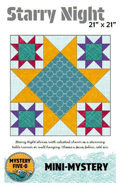 Starry Night Pattern - Digital Download - West Valley Quilting - Mystery Five-0