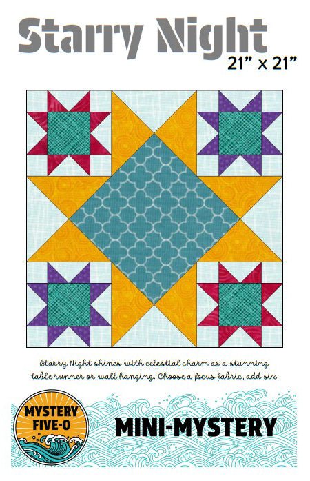 Starry Night Pattern - Digital Download - West Valley Quilting - Mystery Five - 0
