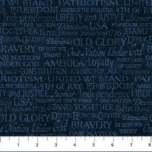 Stars and Stripes 12 // Star Spangled - Navy - West Valley Quilting - Northcott