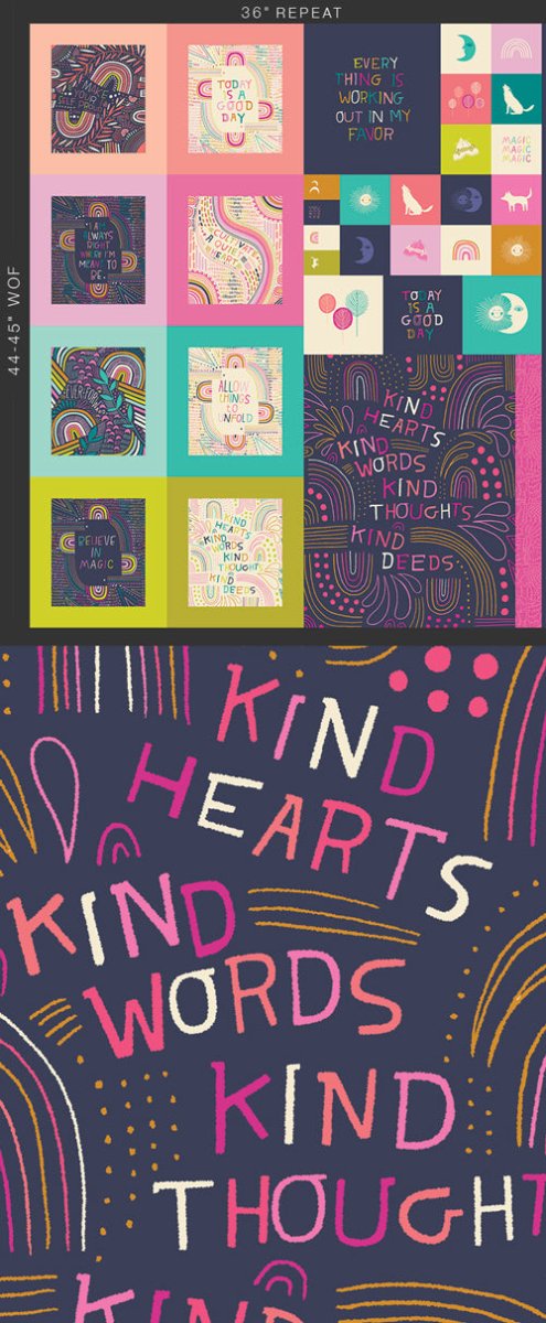 Sunrise Sunset // Affirmations Panel - West Valley Quilting - Art Gallery Fabric