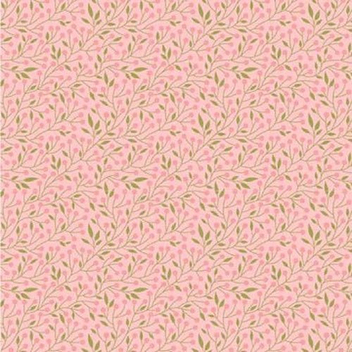 Sunshine and Chamomile//Berry Thicket Pink - West Valley Quilting - Poppie Cotton