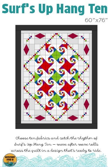 Surf's Up Hang Ten Quilt Pattern - Digital product - West Valley Quilting - West Valley Quilting