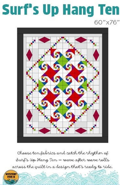 Surf's Up Hang Ten Quilt Pattern - Digital product - West Valley Quilting - West Valley Quilting