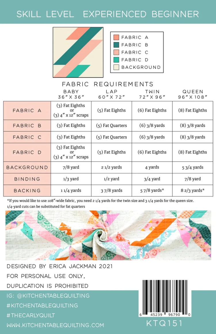 
                    
                      The Carly Quilt Pattern - West Valley Quilting - Kitchen Table Quilting
                    
                  