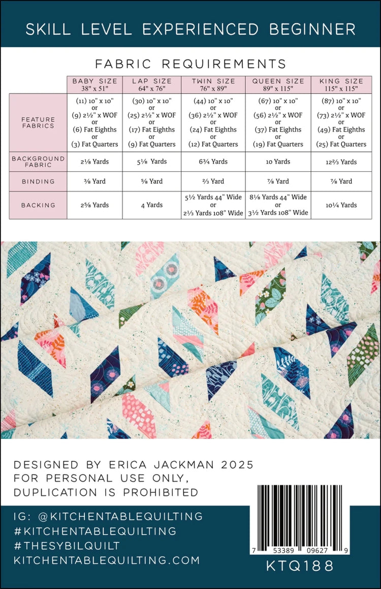 
                    
                      The Sybil Quilt Pattern - West Valley Quilting - Kitchen Table Quilting
                    
                  
