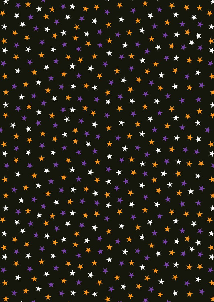 Transylvania Glow // Stars on Black - West Valley Quilting - Lewis & Irene