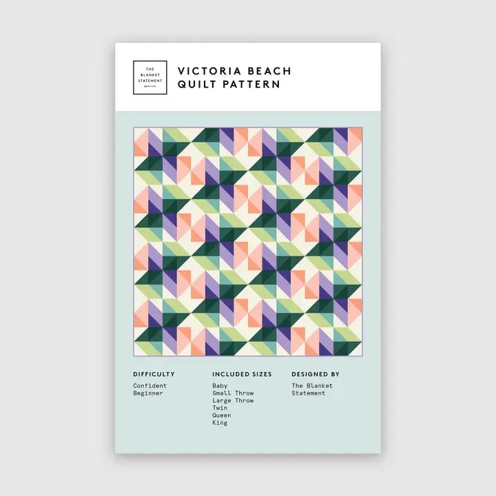 Victoria Beach Paper Pattern - West Valley Quilting - The Blanket Statement