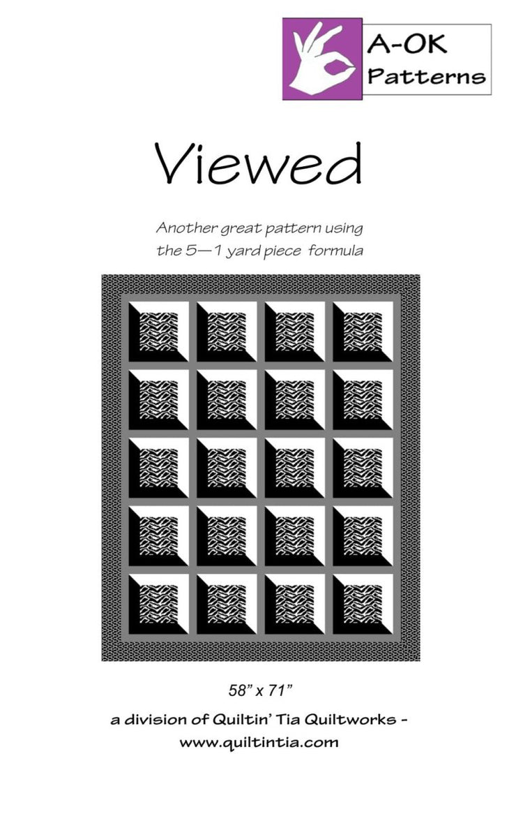 Viewed A OK 5 Yard Pattern - West Valley Quilting - A - OK Patterns