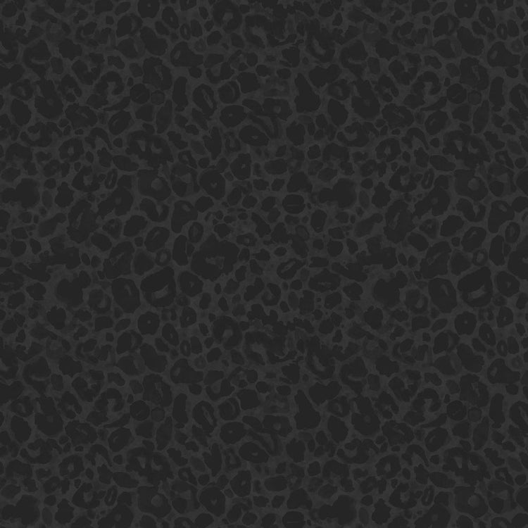 Wild Garden // Animal Print - Black End of Bolt - West Valley Quilting - White Owl Textiles