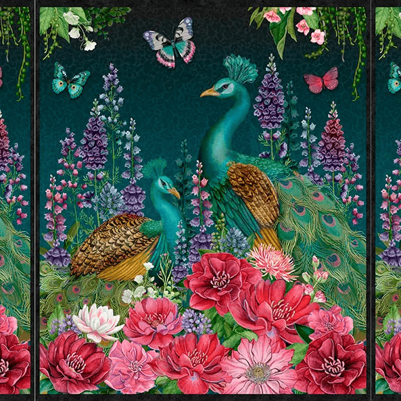 Wild Garden // Panel - Multi - West Valley Quilting - White Owl Textiles