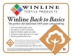 Winline Simply Cotton 100% Cotton Batting - West Valley Quilting - Winline