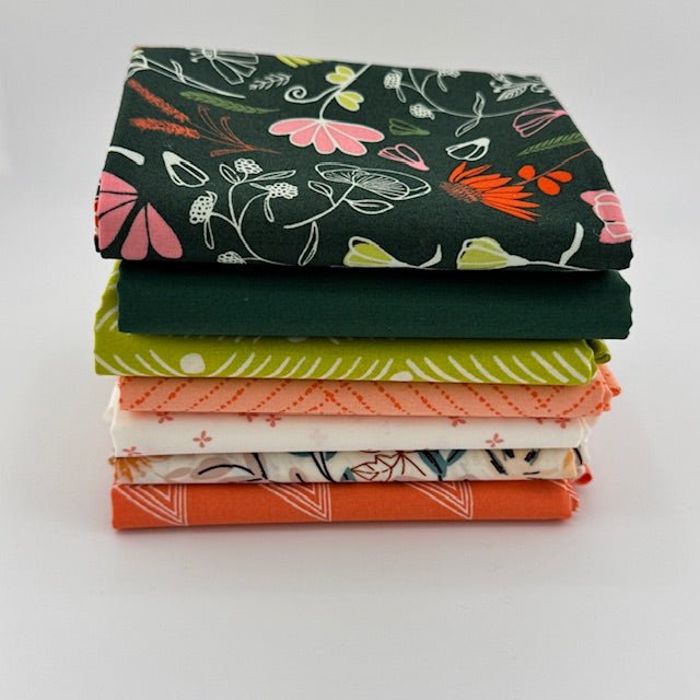 WVQ Curated Fat Quarter Bundle // Dew & Moss Inspired (6 Pieces) - West Valley Quilting - West Valley Quilting
