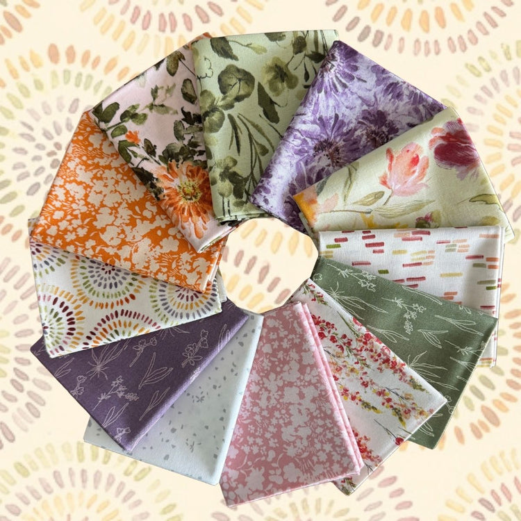 WVQ Curated Fat Quarter Bundle // Flourish (12 pieces) - West Valley Quilting - West Valley Quilting