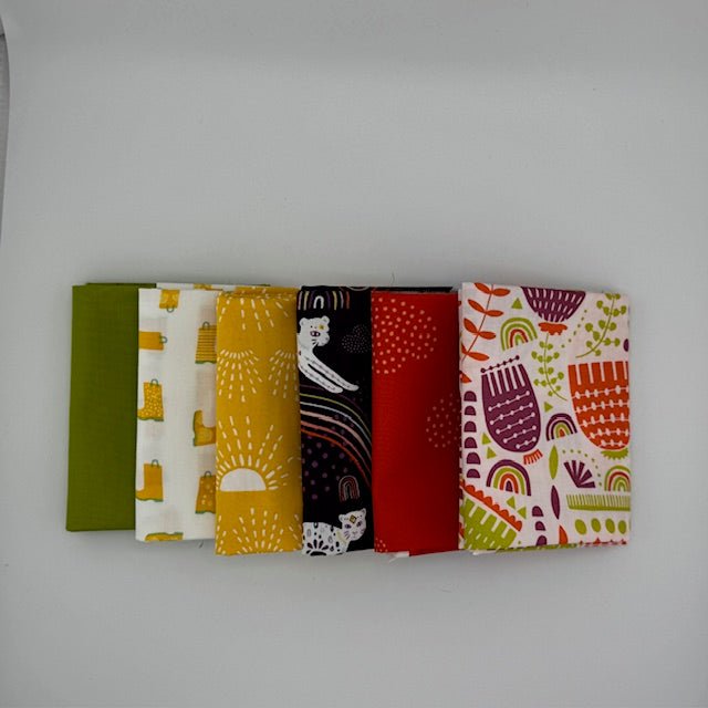 WVQ Curated Fat Quarter Bundle // Kushukuru Inspired No. 1(6 Pieces) - West Valley Quilting - West Valley Quilting