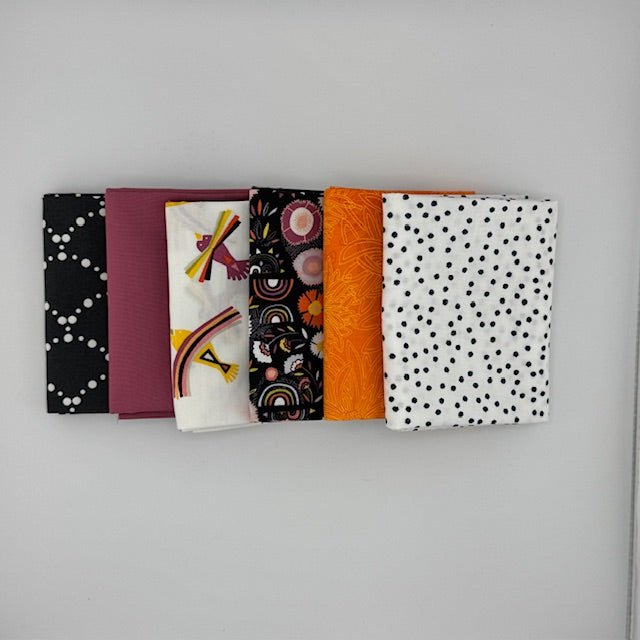 WVQ Curated Fat Quarter Bundle // Kushukuru Inspired No. 2(6 Pieces) - West Valley Quilting - West Valley Quilting