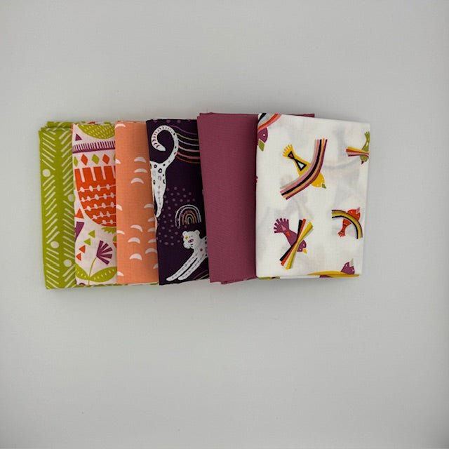 WVQ Curated Fat Quarter Bundle // Kushukuru Inspired No. 3 (6 Pie3ces) - West Valley Quilting - West Valley Quilting