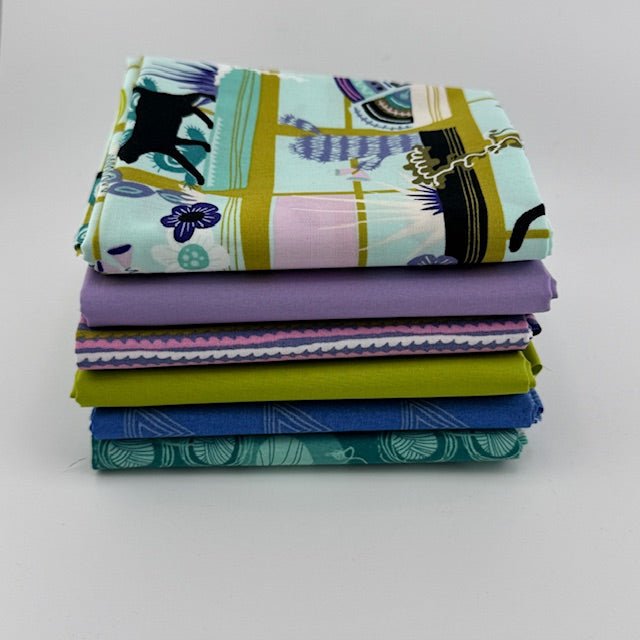WVQ Curated Fat Quarter Bundle // Oh, Meow Inspired No. 2 (6 Pieces) - West Valley Quilting - West Valley Quilting