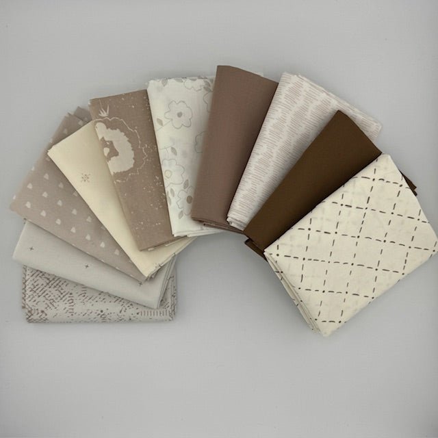 WVQ Curated Fat Quarter Bundle // Soften the Volume Inspired Neutrals (10 Pieces) - West Valley Quilting - West Valley Quilting