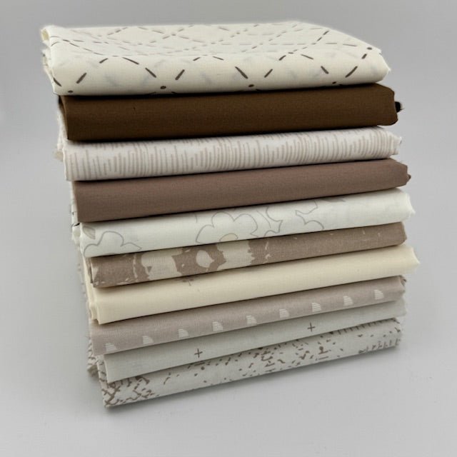 WVQ Curated Fat Quarter Bundle // Soften the Volume Inspired Neutrals (10 Pieces) - West Valley Quilting - West Valley Quilting