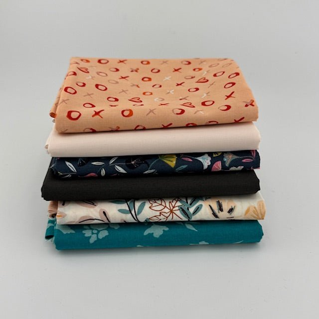 WVQ Curated Fat Quarter Bundle // Xs and Os Inspired (6 Pieces) - West Valley Quilting - West Valley Quilting