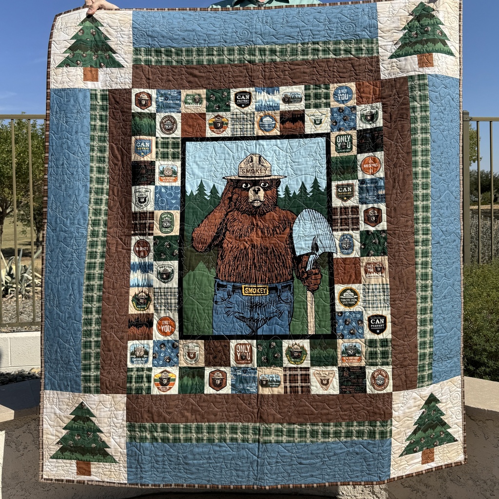 Smokey Bear Panel Quilt Kit // Only You