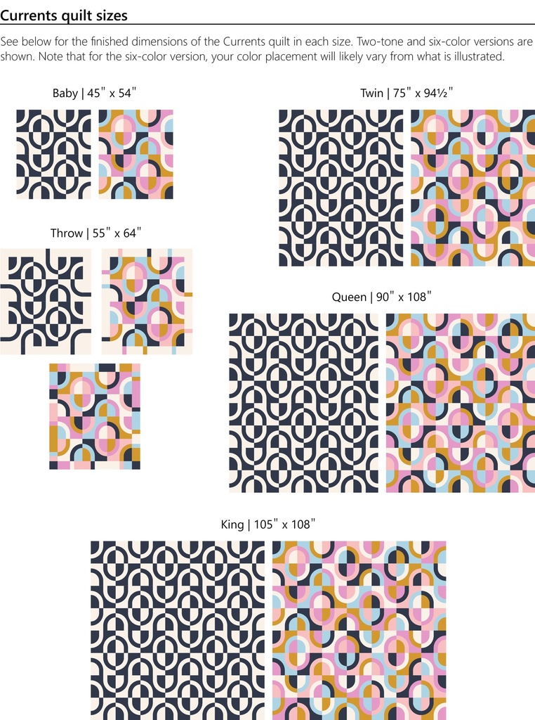 Currents Quilt Pattern // Digital Download