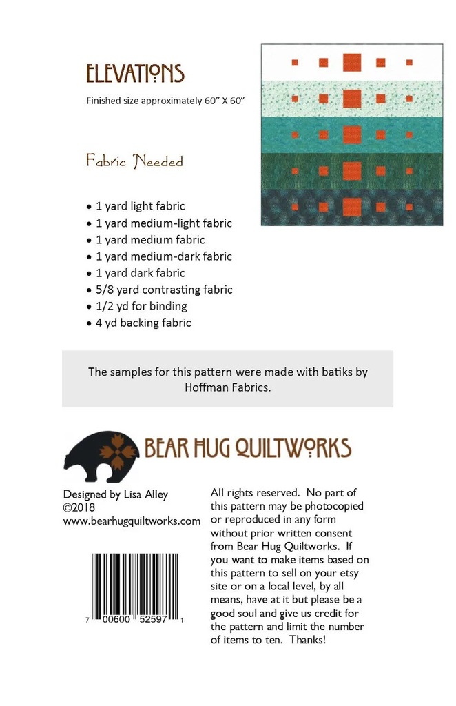 Elevations Quilt Kit // Carnelian