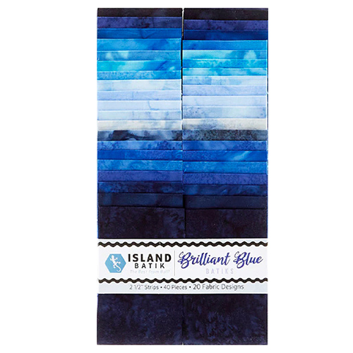Foundations // Brilliant Blue Batiks Strip Pack