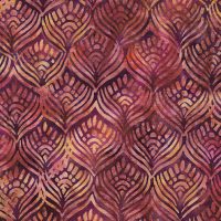 Morris Tiles // Feather-Red Mahogany Batik